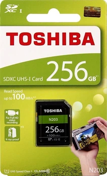 Карта памяти Toshiba SD-Card 256GB High Speed N203 UHS-I U1 (THN-N203N2560E4)