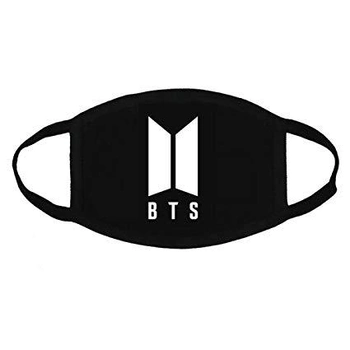 Маска на лицо Бафф Пушка Огонь черная - K-Pop BTS Logo (БТС)