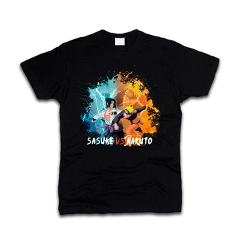 Футболка Саске проти Наруто Sasuke vs Naruto Black 140 см (297455)