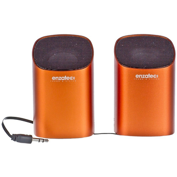 Акустика Enzatec - перезаряжаемая, выдвижной кабель, портативная / SP302 /orange/ (8607)