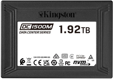 Kingston SSD DC1500M 1.92TB U.2 PCIe 3.0 x4 3D NAND (TLC) (SEDC1500M/1920G)