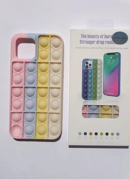 Чехол Поп Іт антистрес Pop it Relax на iPhone 12 Pro Max силіконовий різнокольоровий