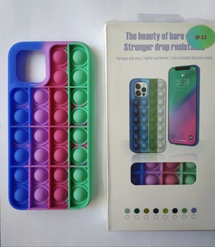 Чехол Поп Іт антистрес Pop it Relax на iPhone 12 Pro силіконовий різнокольоровий
