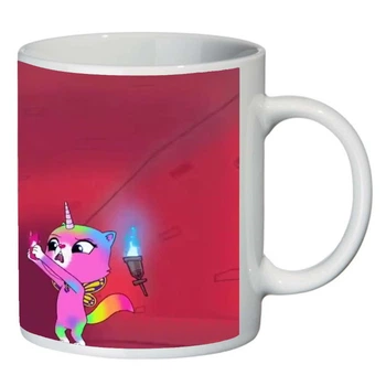 Кружка Райдужно метеликова однорідна кішка SuperCup (чашка-SC-Rainbow Butterfly Unicorn Kitty-0018)