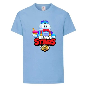 Футболка дитяча Brawl Stars Lou (Бравл Старс Лу) блакитна 116 см