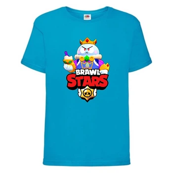 Футболка дитяча Brawl Stars Lou King (Бравл Старс Лу Король) синя 116 см