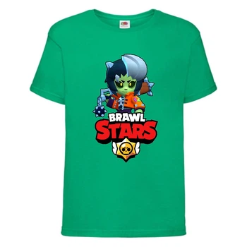 Футболка дитяча Brawl Stars Bibi Zombie (Бравл Старс Бібі Зомбі) зелена 152 см