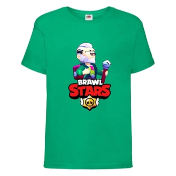 Футболка дитяча Brawl Stars Bayron (Бравл Старс Байрон) зелена 152 см