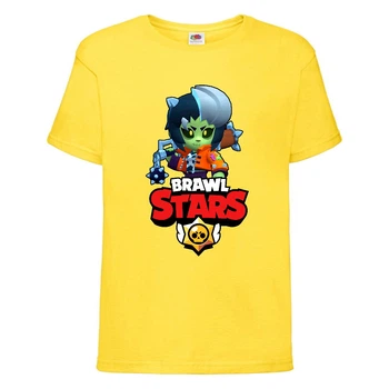 Футболка дитяча Brawl Stars Bibi Zombie (Бравл Старс Бібі Зомбі) жовта 104 см