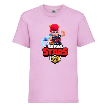 Футболка детская Brawl Stars Pam Beach (Бравл Старс Пэм Пляжная) розовая 128 см