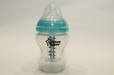Пляшечка для годування ( 1 шт ) Tommee tippee пластикова прозора з бірюзовою закруткою 448