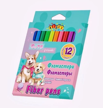 Фломастеры Kidis LoveMyCorgi 12 цветов&nbsp;арт.13351