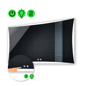 LED-зеркало 70x60см, с двумя сенсорами и подогревом, модель Amado (Amadog12)
