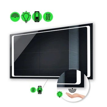 LED-зеркало 120x100см, с ИК включателем и подогревом с механическим управлением, модель Emma (Emmag224)