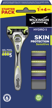 Станок для гоління Wilkinson Sword Hydro 5 Sensitive Clampack + 4 змінних картриджі (4027800216604)