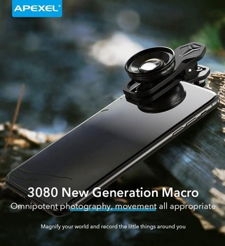 Макро объектив для телефона APEXEL Macro 30-80 mm (APL-HB3080)