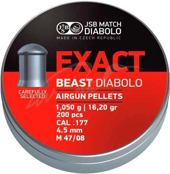 Пули пневм JSB Diabolo Exact Beast. Кал. 4.52 мм. Вес - 1.05 г. 250 шт/уп