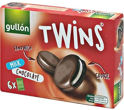 Печенье Gullon Twins в молочном шоколаде 252 г (8410376028416)