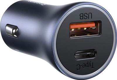 Автомобильное зарядное устройство Baseus Golden Contactor Pro 40W USB + Type-C (CCJD-0G)