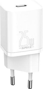 Зарядний пристрій Baseus Super Silicone PD Charger 25 W (1Type-C) + With Cable Type-C to Type-C 3A (1 м) (TZCCSUP-L02)