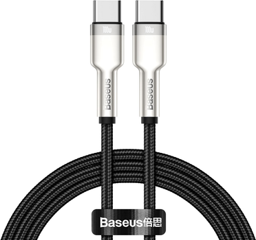 Кабель Baseus Cafule Metal Type-C to Type-C 100W 1 м Black (CATJK-C01)