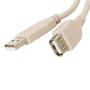 Кабель ATcom удлинитель USB2.0 AM/AF 5.0 м. 2 ferrite core, белый