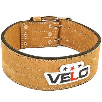 Пояс для пауерліфтингу шкіряний VL-6645 Velo M Бежевий (34241008)