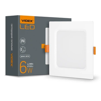 Светильник LED встроенный квадрат 6W 5000K VIDEX VL-DLBS-065