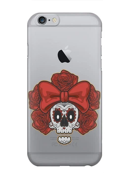 Силиконовый чехол iSwag для iPhone 6 Готический череп (M3571)