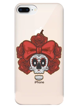 Силиконовый чехол iSwag для iPhone 7 Plus Готический череп (M2779)