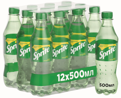 Упаковка безалкогольного напою Sprite 0.5 л х 12 пляшок (5449000019844_5449000027368)