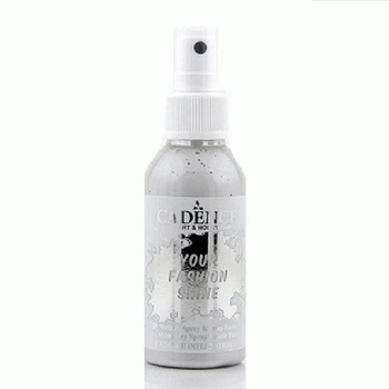 Фарба спрей перламутрова для тканини Cadence Your Fashion Spray shinefabric Paint 100 мл Срібло
