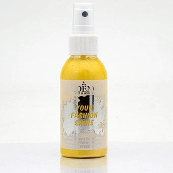 Фарба-спрей перламутрова для тканини Cadence Your Fashion Spray shinefabric Paint, 100 мл, сонячно-жовтий