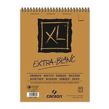Альбом для набросков Canson XL Extra White на спирали 90 гр 14,8x21 А5 см 60 листов