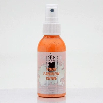 Фарба-спрей перламутрова для тканини Cadence Your Fashion Spray shinefabric Paint 100 мл Помаранчевий
