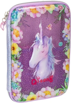 Пенал Cool For School с окошком 1 отделение с органайзером фиолетовый (QT-5750-Purple)