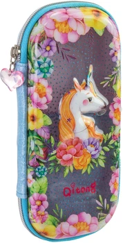 Пенал Cool For School с окошком 1 отделение с органайзером голубой (QT-5751-Blue)