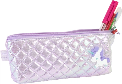 Пенал Cool For School перламутровый 1 отделение фиолетовый (CF87058)