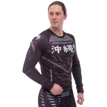 Рашгард мужской с длинным рукавом Venum Okinawa 9504 размер 2XL (50-52) Black-White