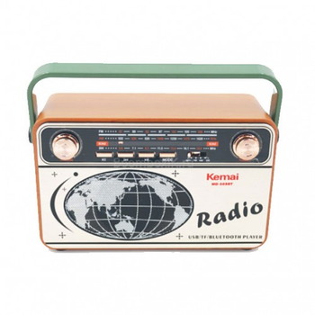 Радиоприёмник аккумуляторный с пультом встроенное радио AM и FM диапазонов Kemai Retro Bluetooth MD-503BT (par_MD 503 BT)