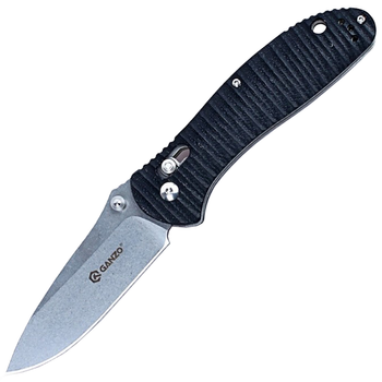 Нож складной Ganzo G7392P (длина: 205мм, лезвие: 87мм, сатин), черный