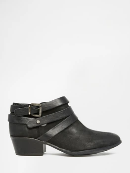 Чорні ботильйони в стилі вестерн з ремінцями Steve Madden SM261019-18 36 (7285236) Чорний