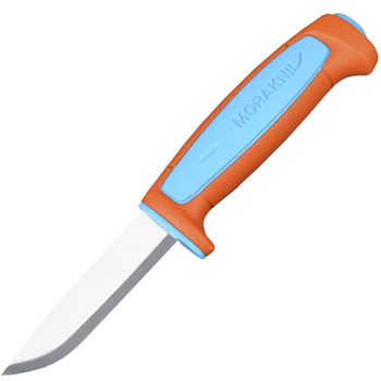 Нож фиксированный Mora Basic 546 LE 2018 (длина: 206мм, лезвие: 89мм), голубой/оранжевый