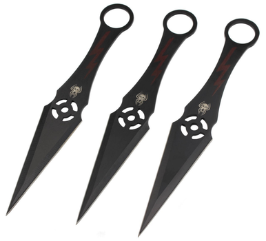 Ножи метательные (кунаи) Black Spider комплект 3 в 1