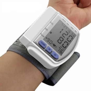 Тонометр цифровий автоматичний на зап'ясті Blood Pressure Monitor CK-102S Апарат для автоматичного вимірювання тиску і пульсу