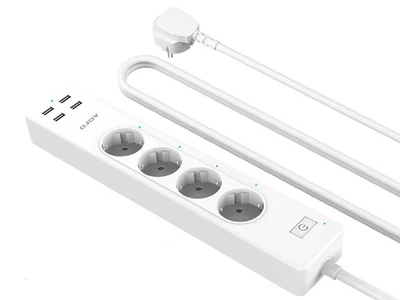 Розумний Wi-Fi подовжувач BauTech 4 USB порту EU Білий (1008-971-00)