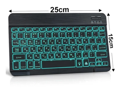 Клавиатура Digital RGB Bluetooth с английской раскладкой и набором стикеров русской раскладки Черный (1009-419-00)