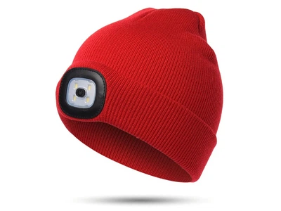 Шапка BauTech С фонариком Красный (1006-501-04)