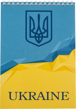 Набор блокнотов 10 шт Buromax Ukraine A5 в клетку 48 листов Голубой (BM.24545104-14)