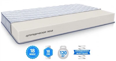 Матрас SILVER EDITION ARGON беспружинный двухсторонний серии SLEEP&FLY 70Х190